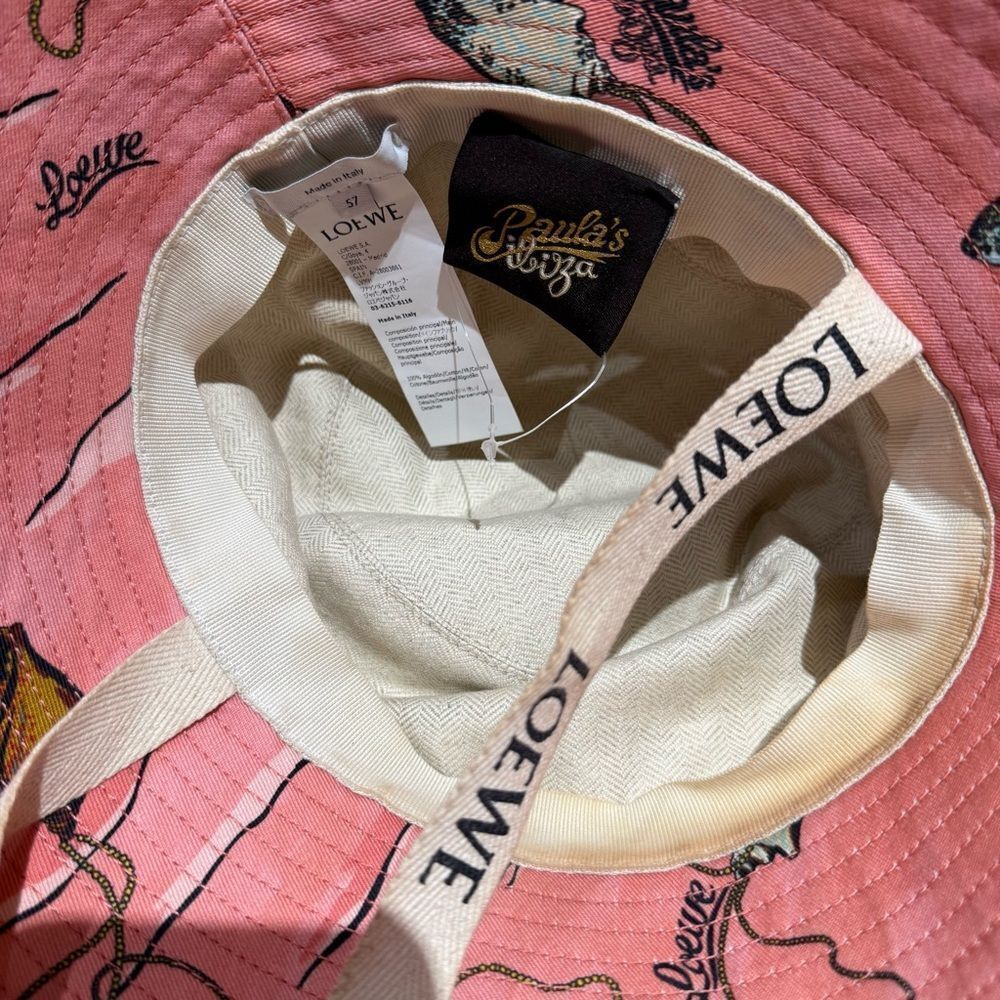 Loewe Coral Bucket Hat with Logo Strap - Picture 7 of 9